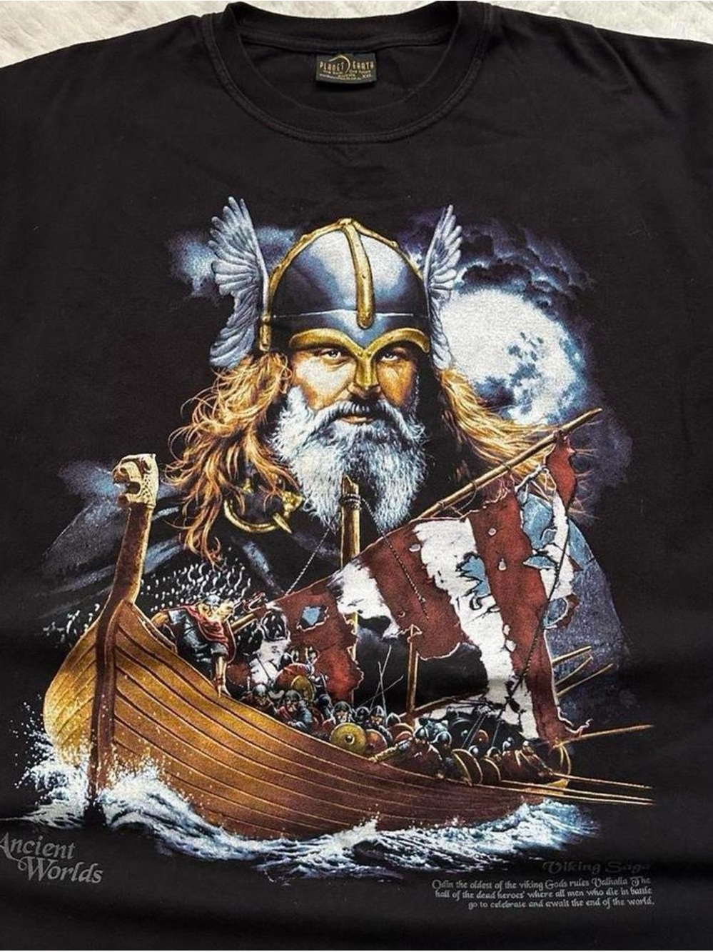 Vintage Viking Graphic Black Men’s T-Shirt XXL